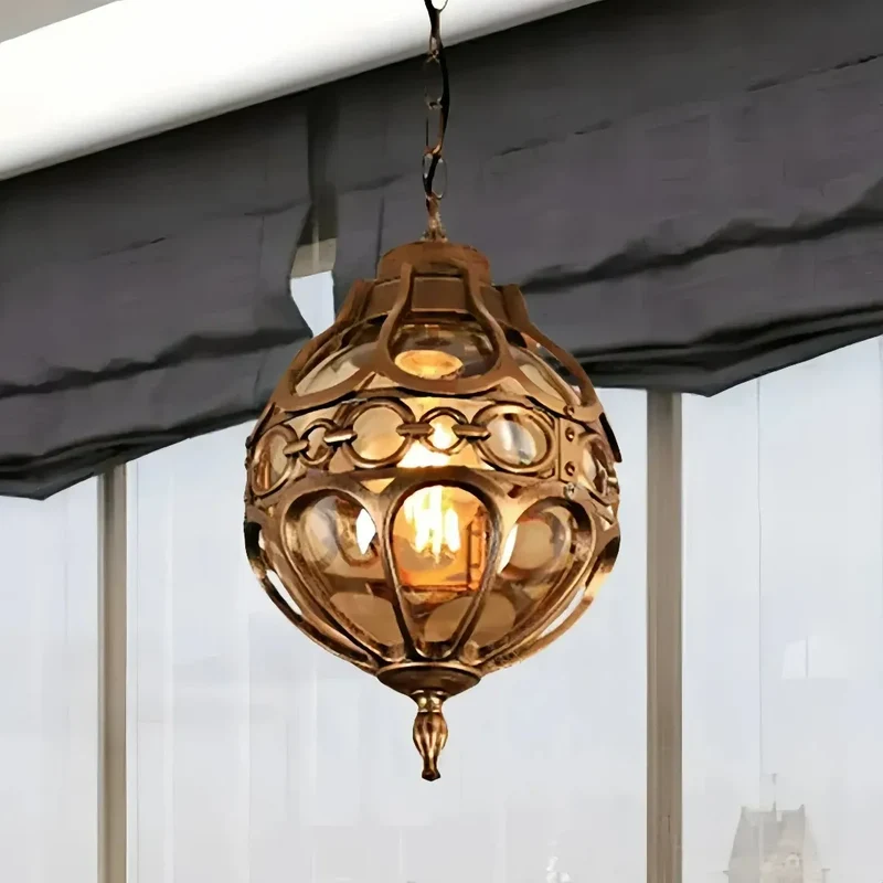 Pendelleuchte Metall Vintage Kugelform für Terrassen