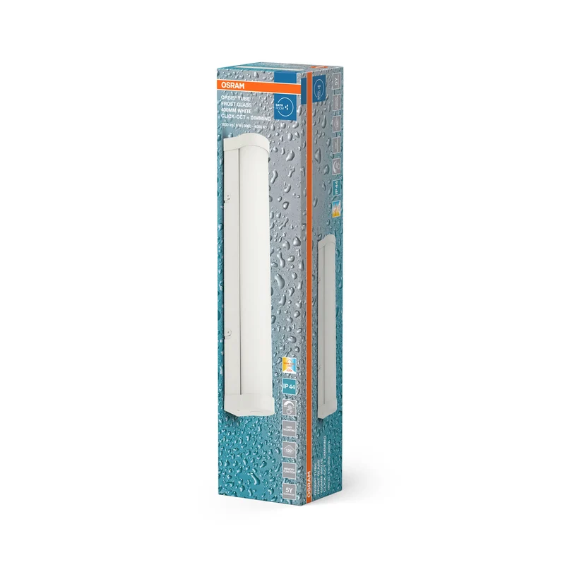 OSRAM ORBIS Tube Badezimmer Spiegel-/Wandleuchte Frost-Glas 9W 40cm dimmbar weiß