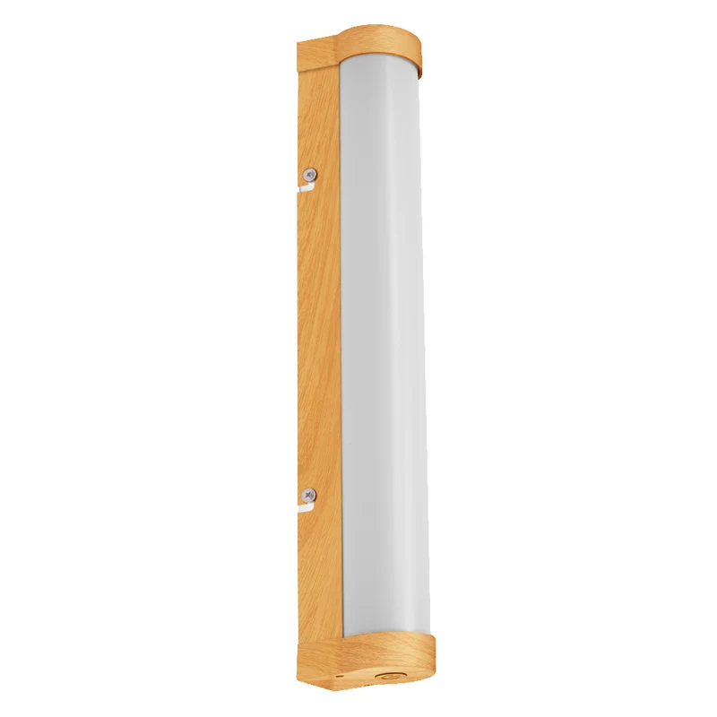 OSRAM ORBIS Tube Badezimmer Spiegel-/Wandleuchte Frost-Glas 9W 40cm Holzdekor