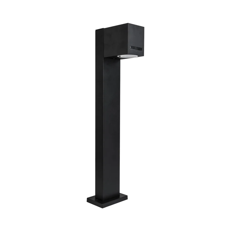 DANI Stehleuchte für den Außenbereich quadratisch | Schwarz | GU10-Fassung | IP54 | 50cm