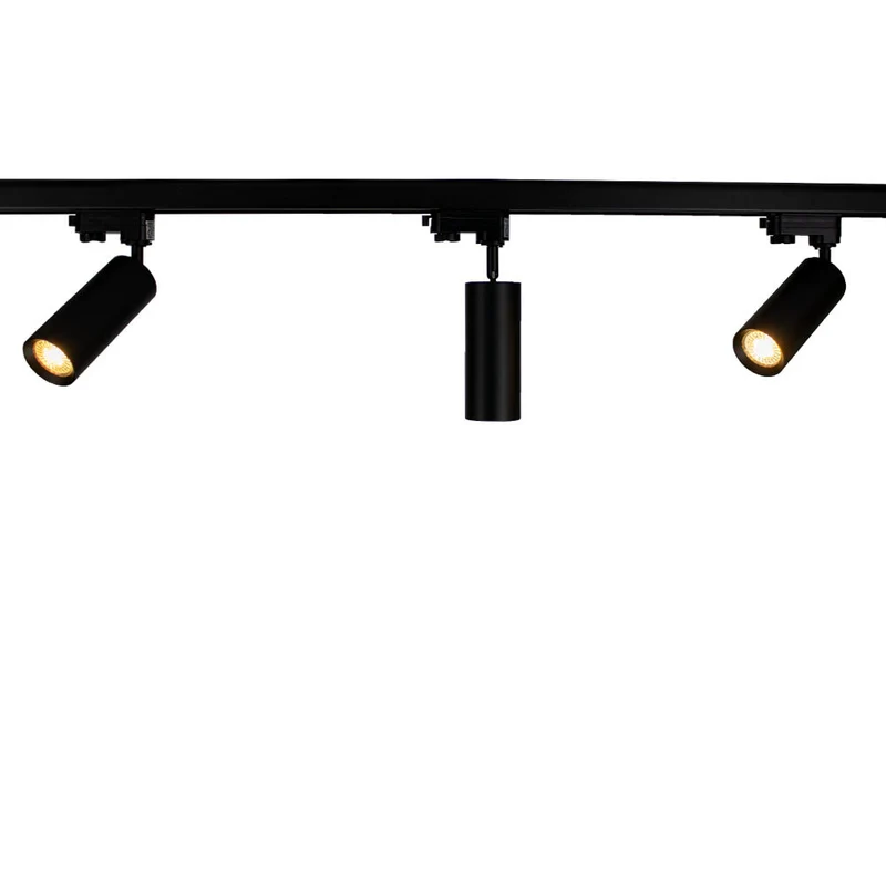 LED-Schienenspot für GU10-Spot | Ø60 x 144 mm | 3-phasig | Schwarz