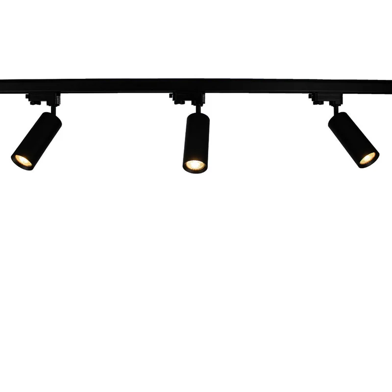 LED-Schienenspot für GU10-Spot | Ø60 x 144 mm | 3-phasig | Schwarz