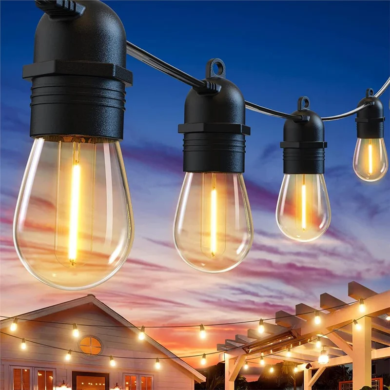 Solar-Lichterkette – Pin-Kabel | 10 Meter | 10 LEDs | Warmes Licht