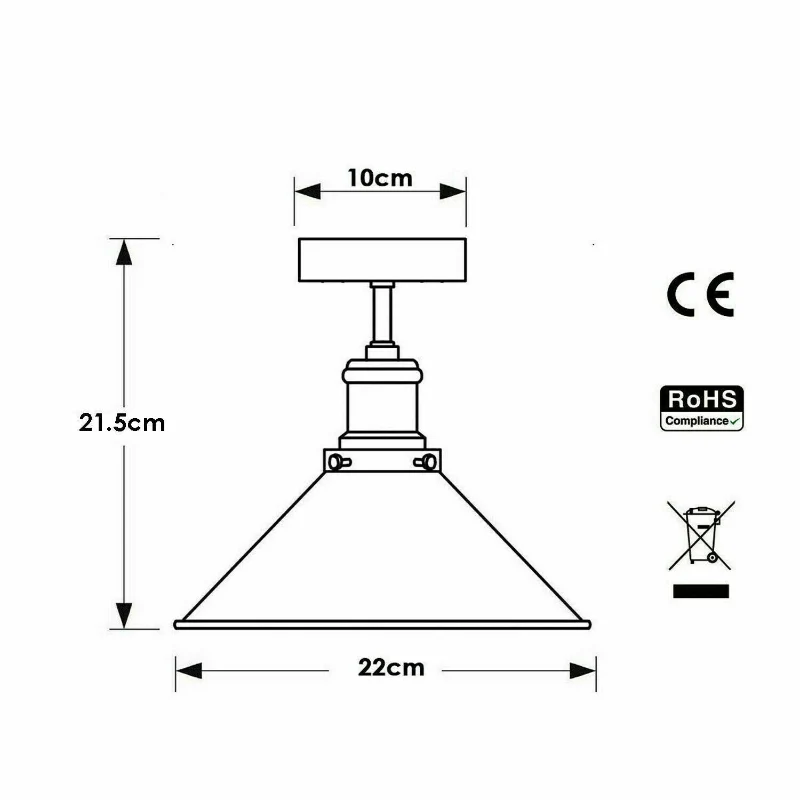 Hängedekoration deckenlampen für Bar & Café D 22cm | E27~3678