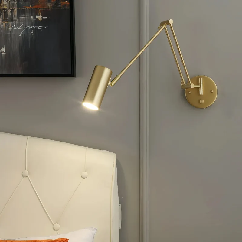Schwenkbare Wand Leselampe dimmbar, modernes Design für das Schlafzimmer