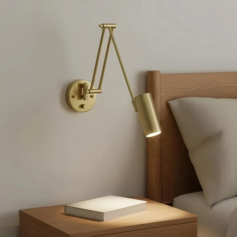 Schwenkbare Wand Leselampe dimmbar, modernes Design für das Schlafzimmer