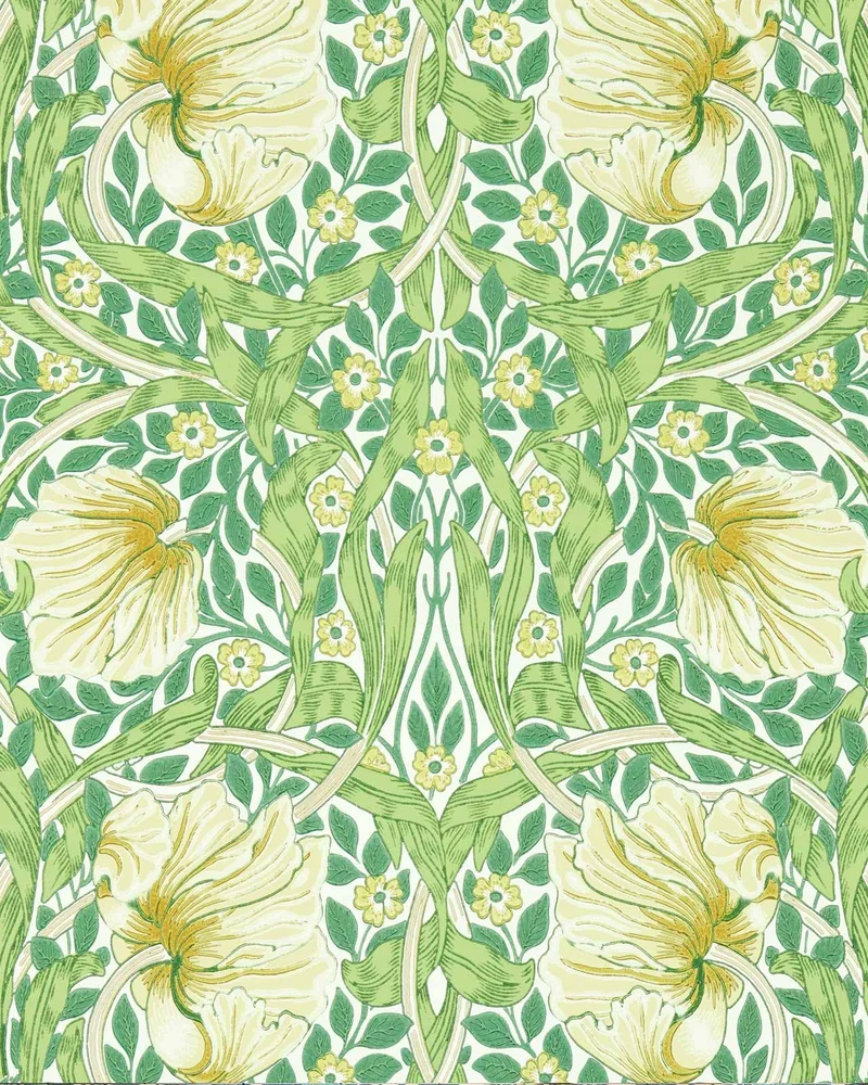 William Morris & Co. Tapet - Pimpernel Weld/Leaf Green