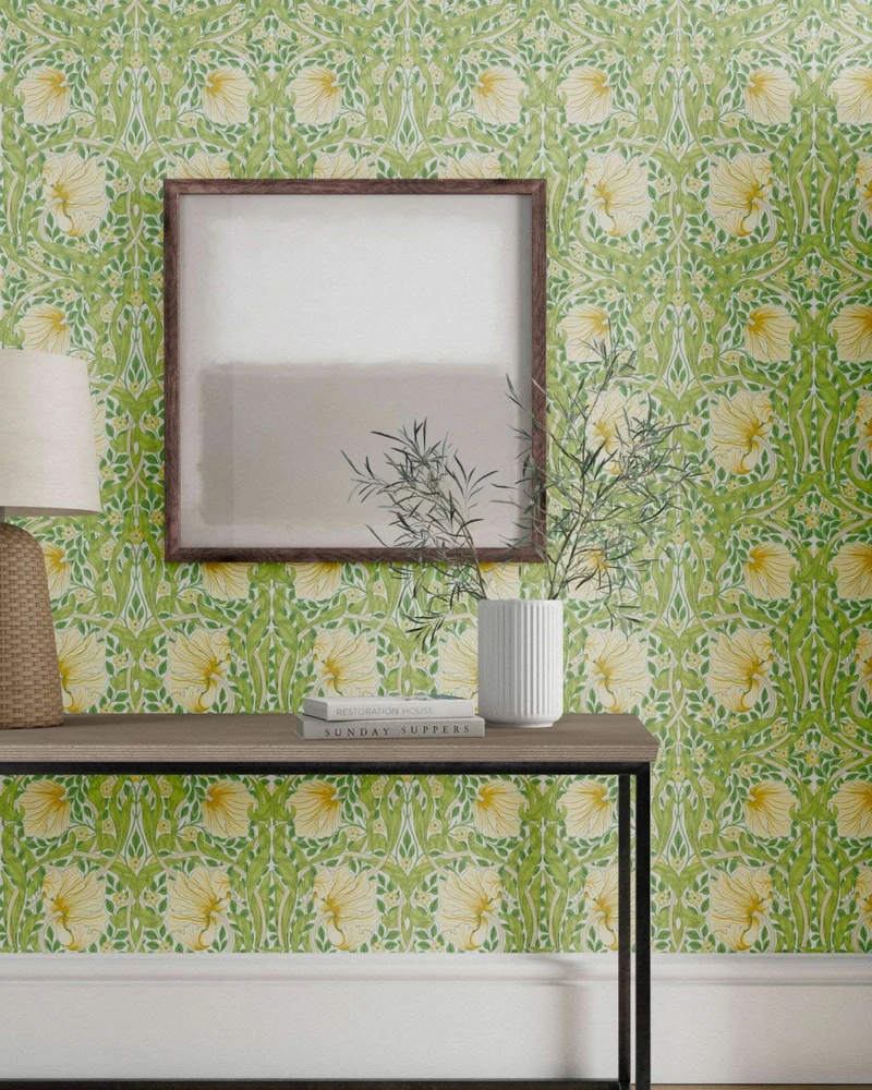William Morris & Co. Tapet - Pimpernel Weld/Leaf Green