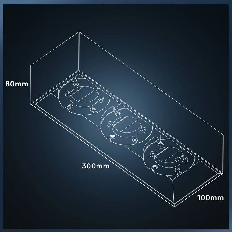 Deckenleuchte schwarz 3x GX53 bis 12W - LED's Light