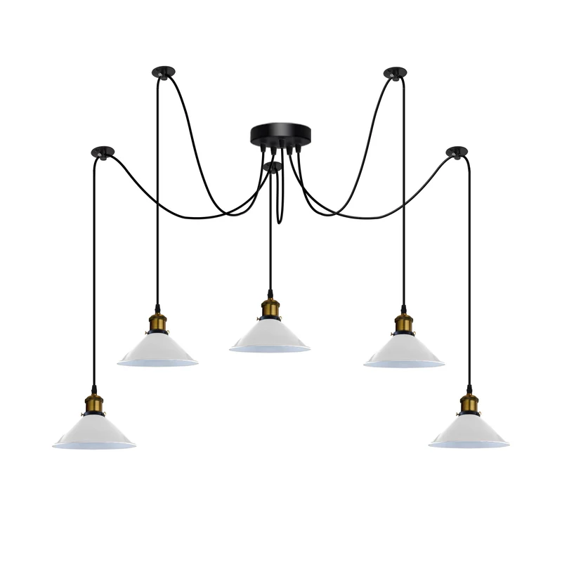 Vintage 5-Kopf Spinnenlampe E27 Deckenleuchte Wohnzimmer