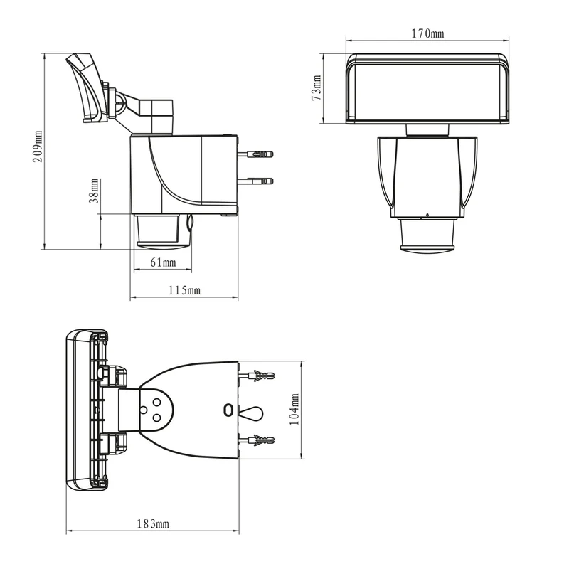 LED-Strahler weiß mit 180° Bewegungsverfolgung 18W IP44 - LED's Light