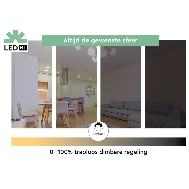 LED Glühbirne E27 dimmbar 8W Dim2warm Opal A60 - LED's Light