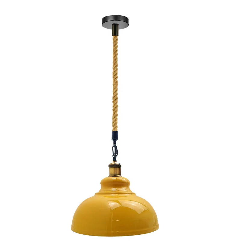 Industrial Hanfseil Pendelleuchte Mit E27 Deckenlampe~3037