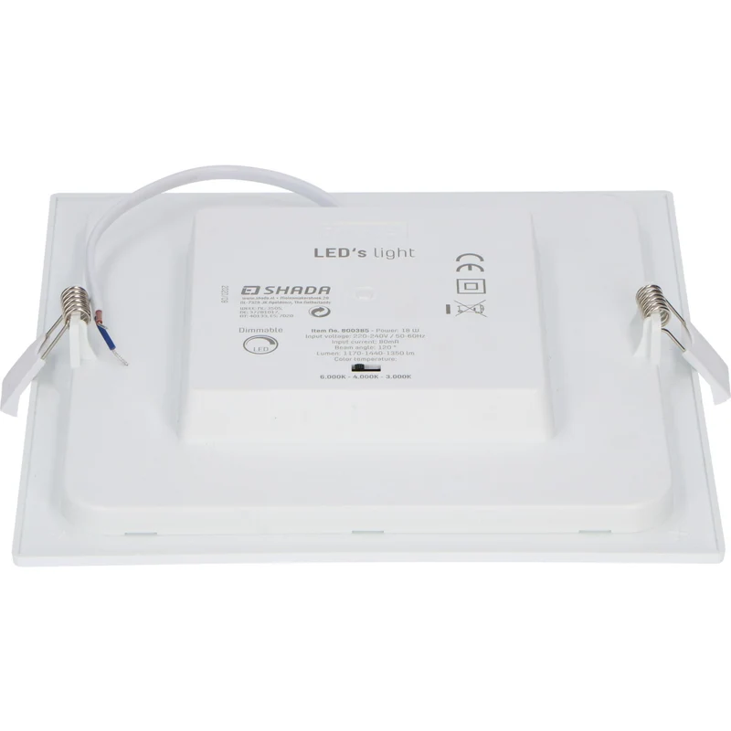 LED-Strahler 25x25cm dimmbar 12W CCT warm-neutral-kaltweiß Unterputz Aufputz - LED's Light
