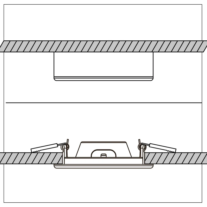 LED-Strahler 25x25cm dimmbar 12W CCT warm-neutral-kaltweiß Unterputz Aufputz - LED's Light