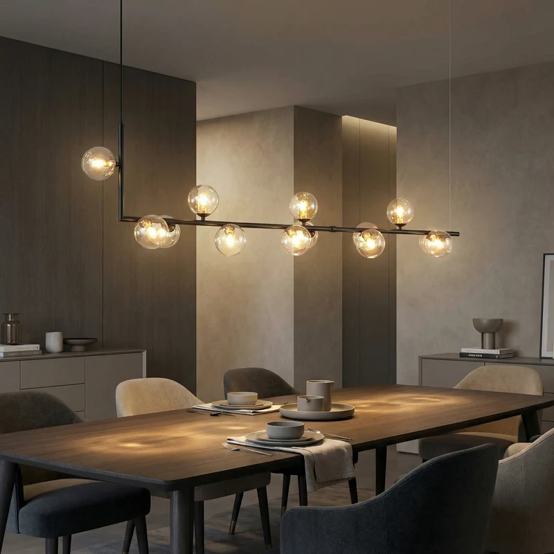 Moderne Hängelampe mit mehreren Glaskugeln Elegante Ausführungen – Crisma