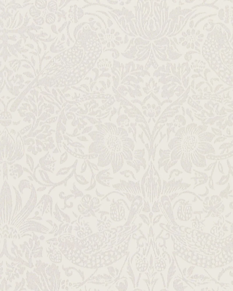William Morris & Co. Tapet - Pure Strawberry Thief Oyster/Chalk