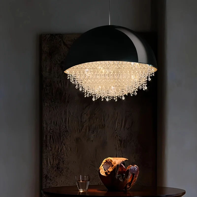 Kristall Pendelleuchte Kugel mit LED für Esszimmer