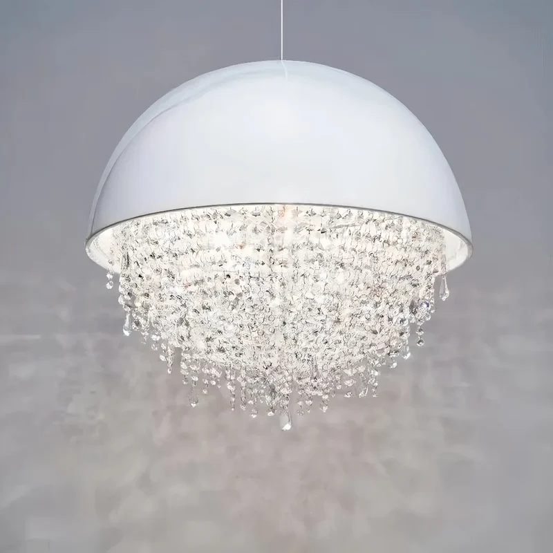 Kristall Pendelleuchte Kugel mit LED für Esszimmer