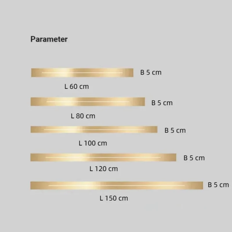Moderne längliche LED-Wandleuchte dimmbar für Innenräume