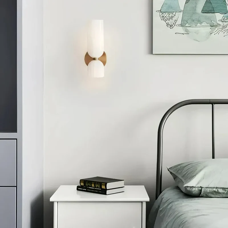 LED Wandleuchte aus Glas, Up-&-Down Licht, modern, für Schlafzimmer