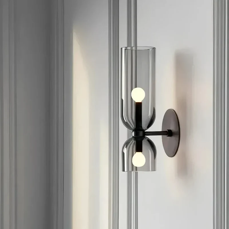 LED Wandleuchte aus Glas, Up-&-Down Licht, modern, für Schlafzimmer