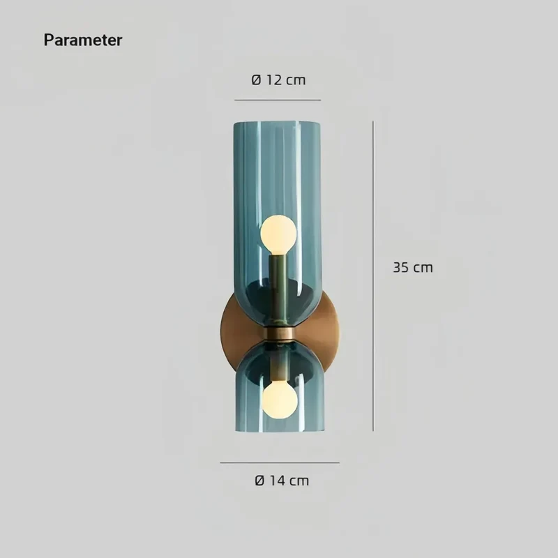 LED Wandleuchte aus Glas, Up-&-Down Licht, modern, für Schlafzimmer