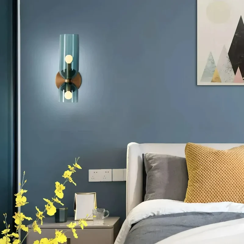 LED Wandleuchte aus Glas, Up-&-Down Licht, modern, für Schlafzimmer