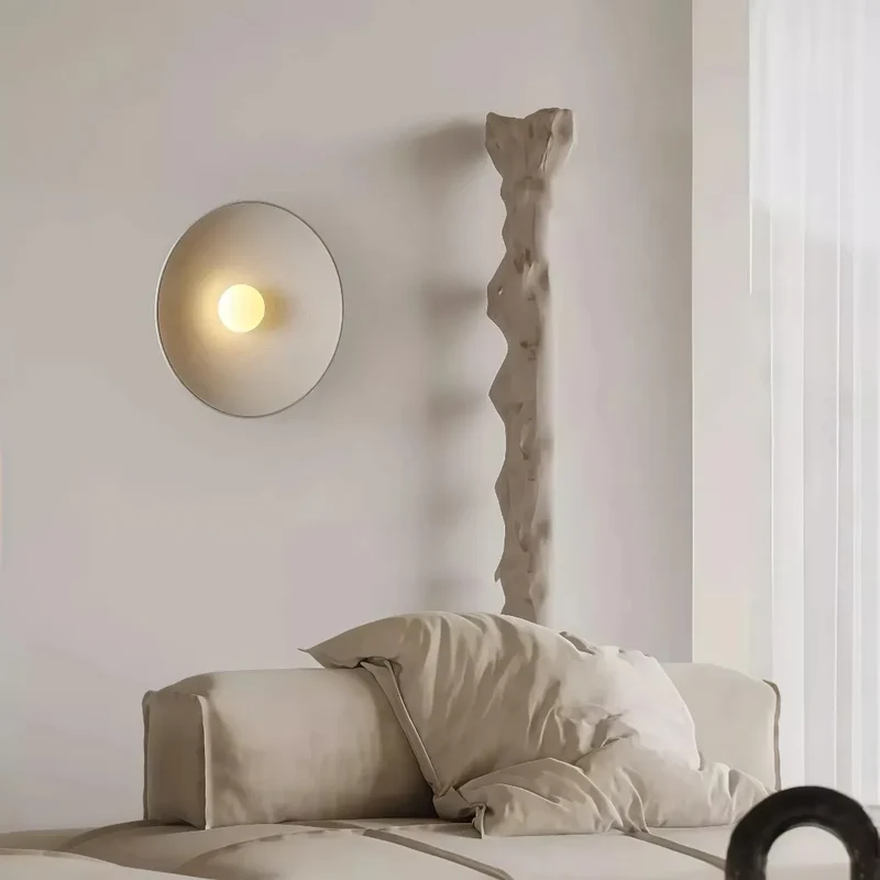 LED Wandleuchte Innen, Rund, Japanischer Stil fürs Schlafzimmer