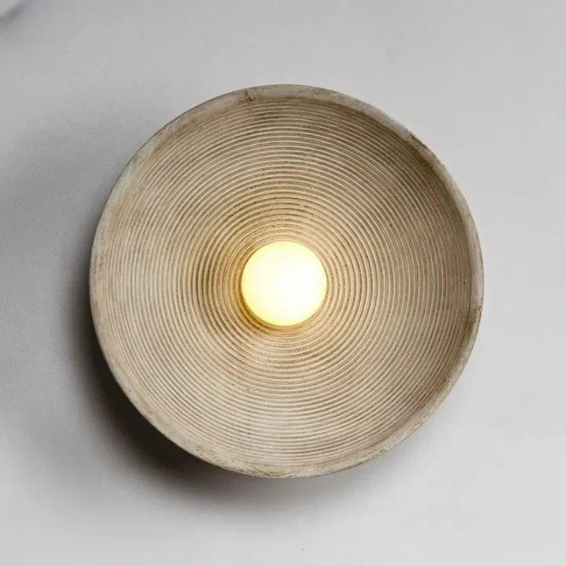 LED Wandleuchte Innen, Rund, Japanischer Stil fürs Schlafzimmer