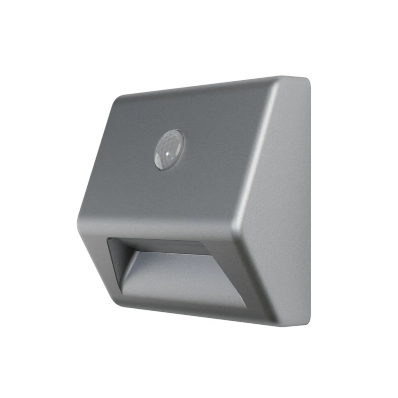 OSRAM LED NIGHTLUX Stair batteriebetriebene Leuchte, Bewegungssensor, Tag-Nacht-Sensor, Kaltweiß, 28,0 mm x 84,0 mm x 73,0 mm, grau