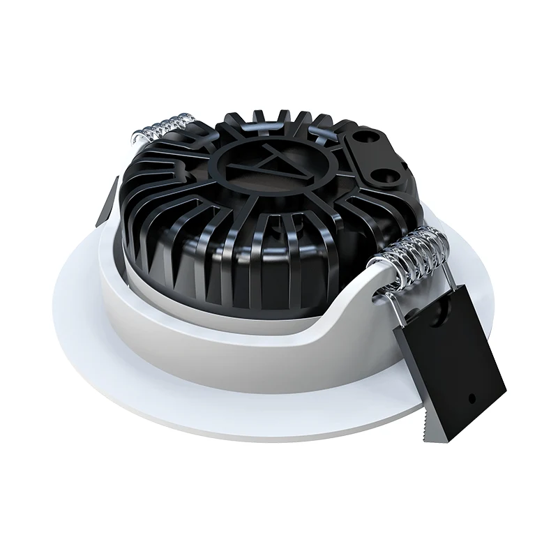 MIRAN Weißer flacher LED-Einbaustrahler | 5 W/7 W | Dimmbar | 68 mm | IP65 wasserdicht | CCT