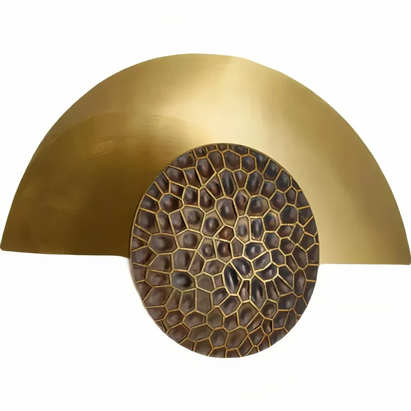 Moderne Halbmond Wandleuchte aus Metall in Gold fürs Schlafzimmer