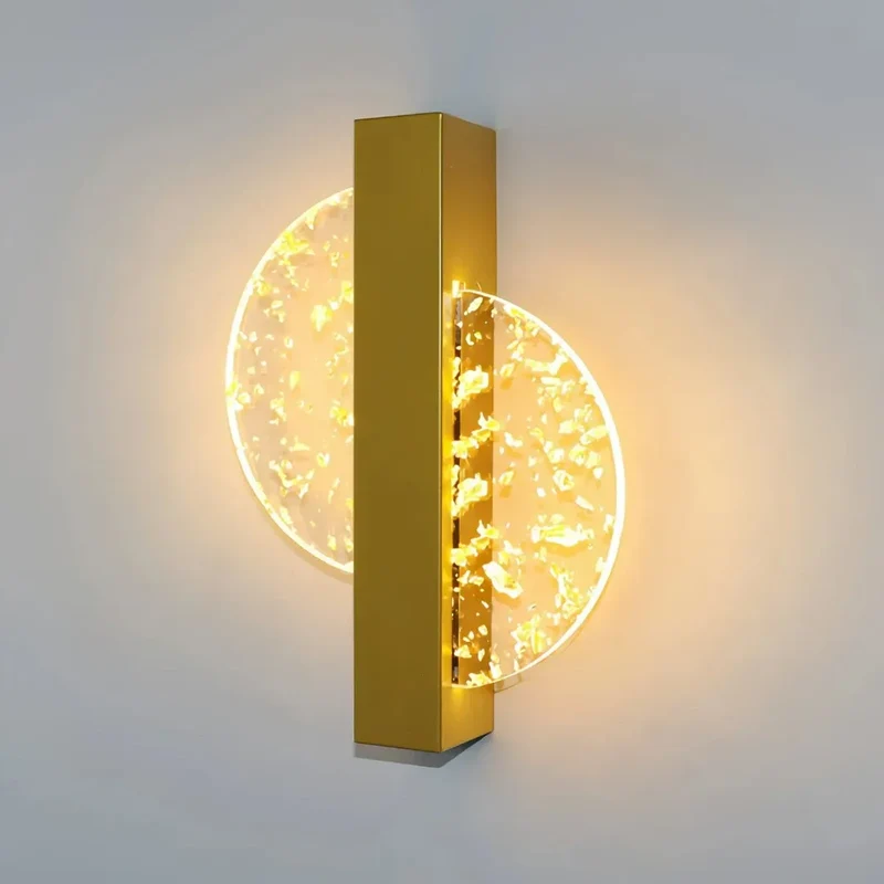 Moderne Wandleuchte aus Eisen und Acryl fürs Schlafzimmer