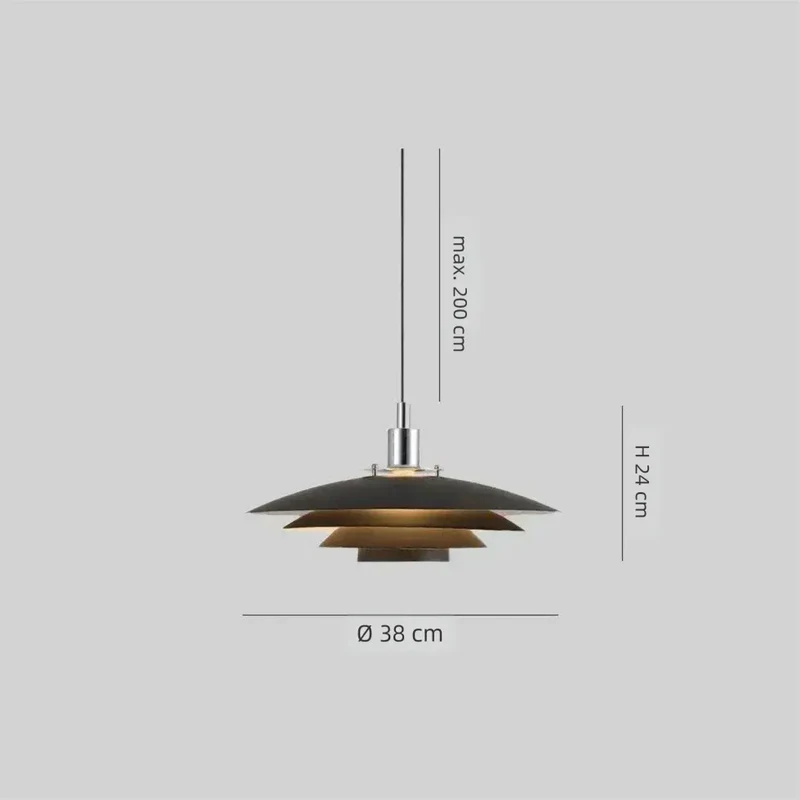 Moderne UFO Pendelleuchte aus Metall für den Esstisch