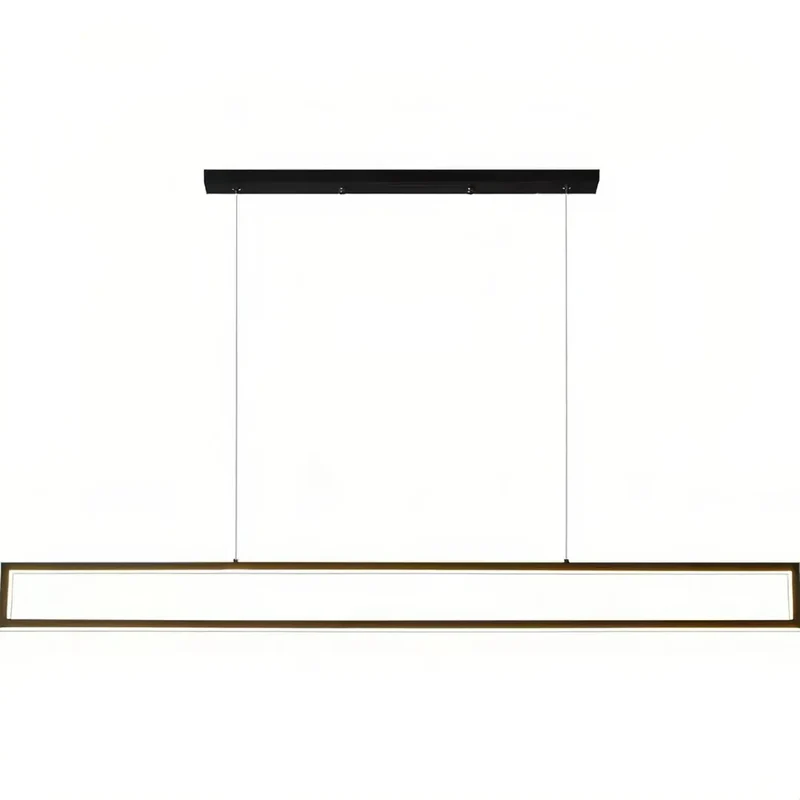 Moderne Pendelleuchte rechteckig in Schwarz, dimmbar – ideal für Esszimmer