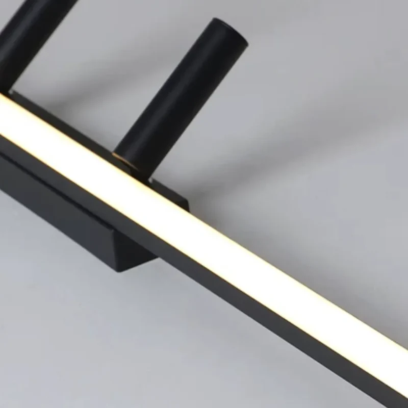 Moderne LED-Deckenleuchte mit Spots in Schwarz für Wohnzimmer