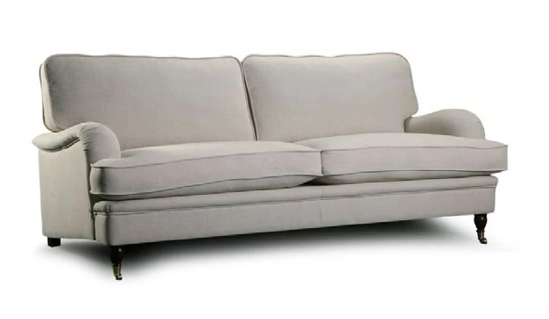 Casa Padrino Luxus Chesterfield Sofa Fox 225 x 125 x H. 92 cm - Elegantes Wohnzimmer Sofa mit Echtleder - Chesterfield Wohnzimmer Möbel
