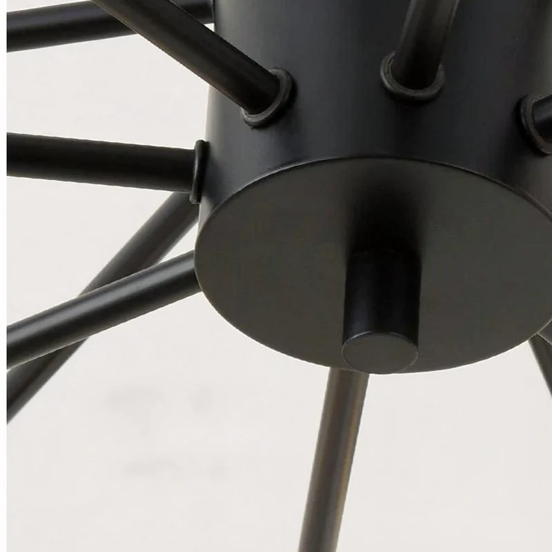 Moderner Metall Design Kronleuchter in Schwarz Gold für Wohnzimmer