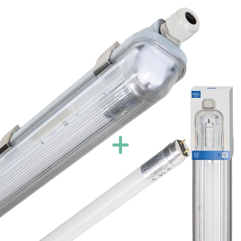 Feuchtraumleuchte mit LED-Röhre 150 cm 20,5W neutralweiß IP65 G13 - LED's Light
