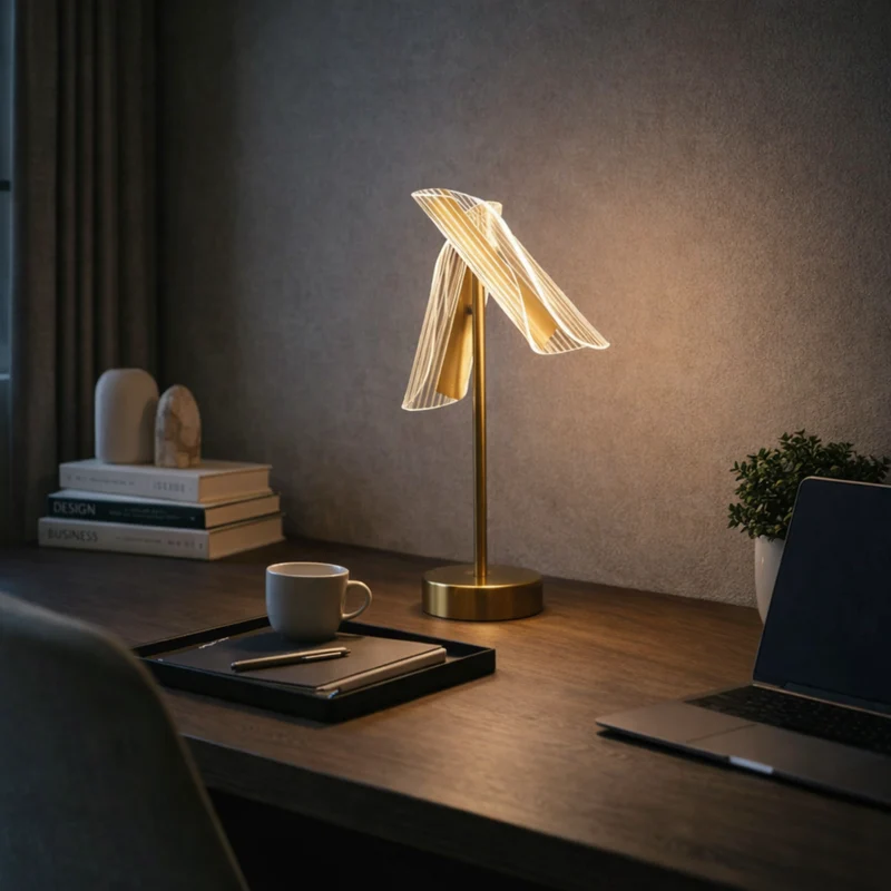 Elegante Tischlampe Edle Materialien – Éclora