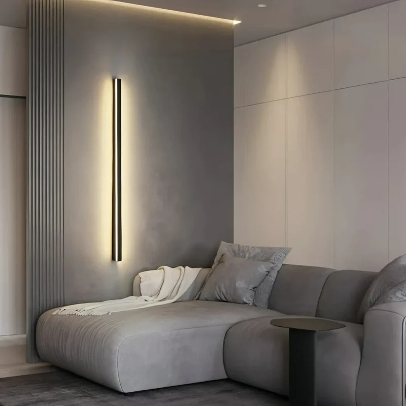 Moderne längliche LED Wandleuchte für stilvolle Innenräume
