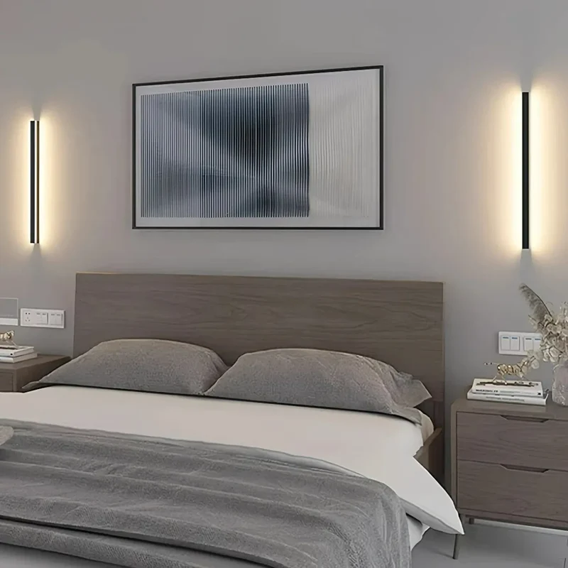 Moderne längliche LED Wandleuchte für stilvolle Innenräume
