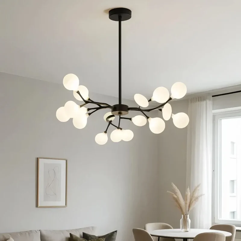 LED Kronleuchter modern mit Blattdesign für das Wohnzimmer