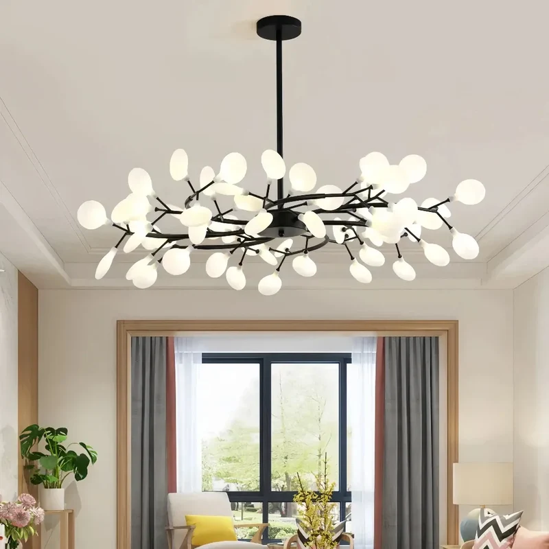 LED Kronleuchter modern mit Blattdesign für das Wohnzimmer