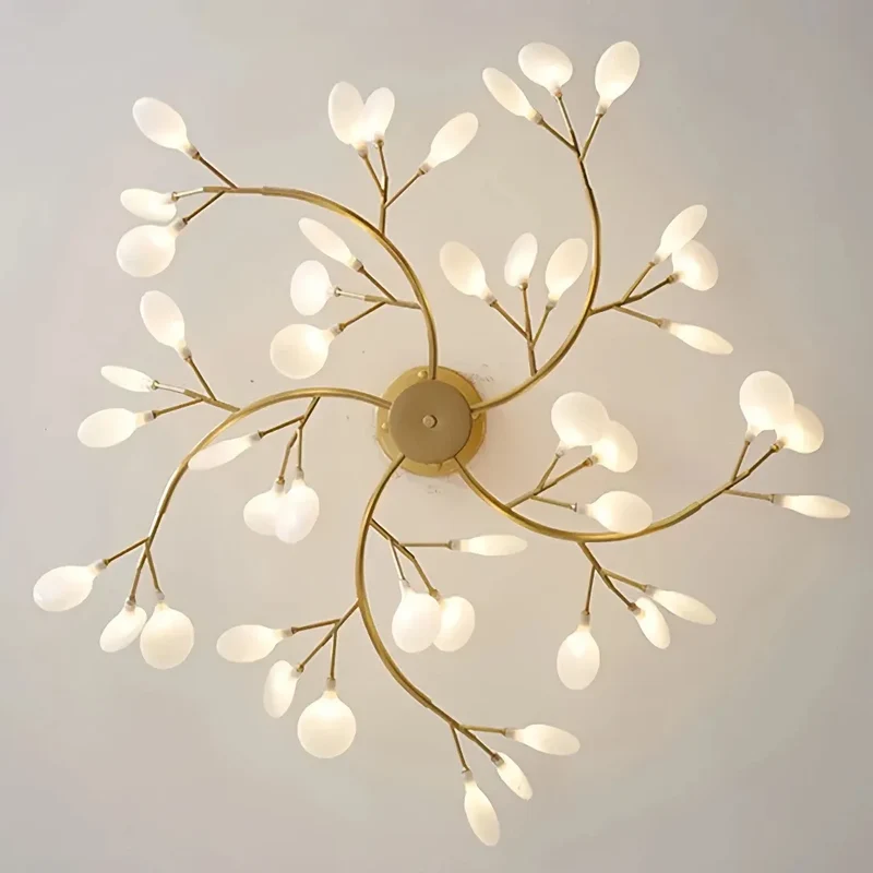 LED Kronleuchter modern mit Blattdesign für das Wohnzimmer