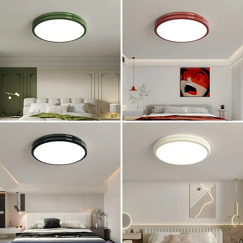 LED Deckenleuchte rund, dimmbar mit Fernbedienung, ideal für Schlafzimmer