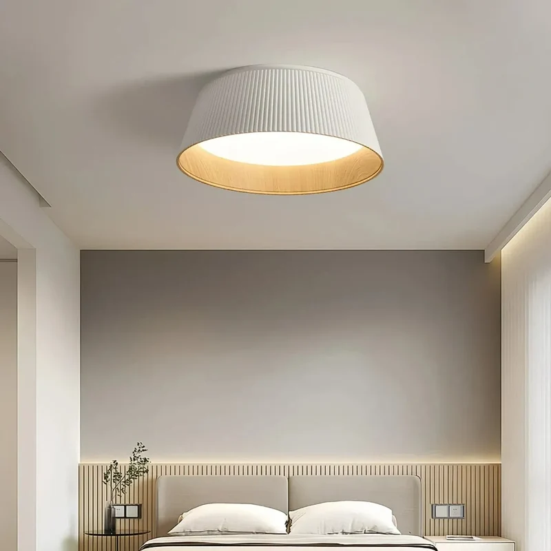 LED Deckenleuchte rund dimmbar skandinavisches Design für Schlafzimmer