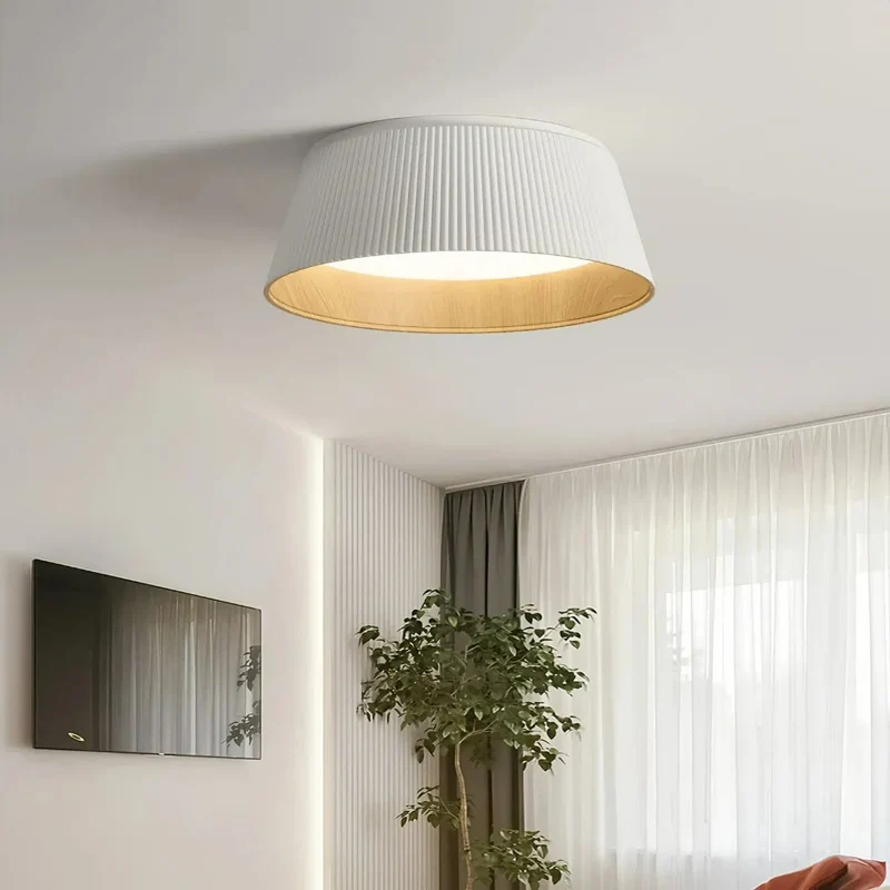 LED Deckenleuchte rund dimmbar skandinavisches Design für Schlafzimmer