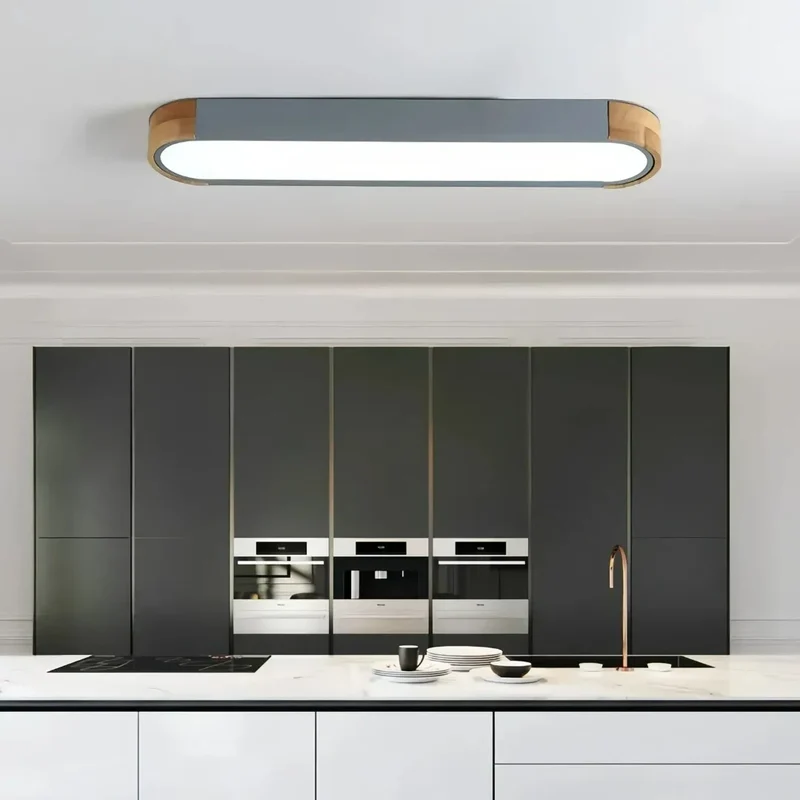 LED Deckenleuchte oval, dimmbar, skandinavisches Design